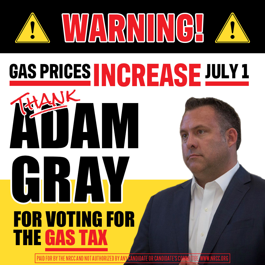 NRCC Billboard, Paid Digital Ad Campaign Holds Adam Gray & Rudy Salas ...